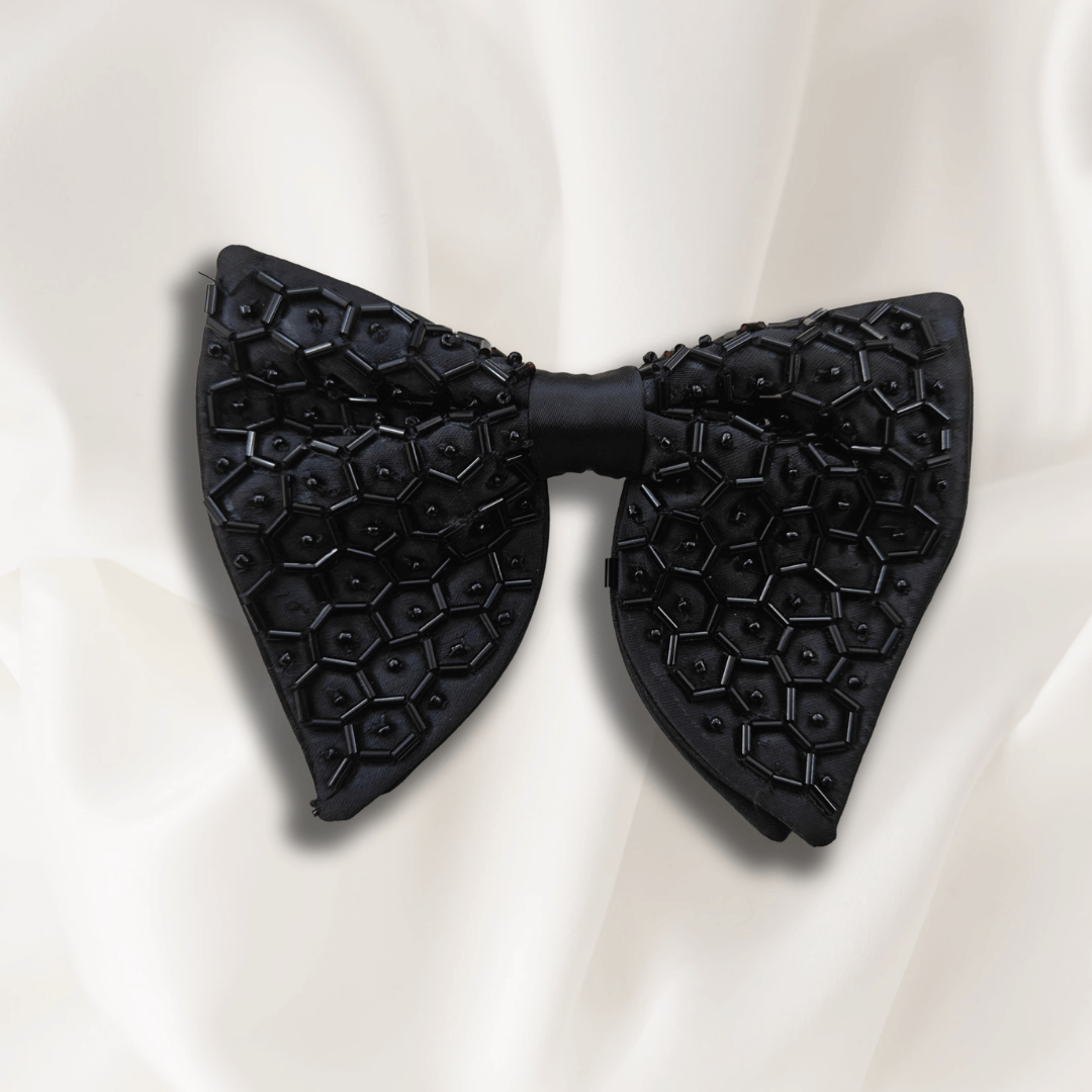 Embellished Black Bowtie for Men