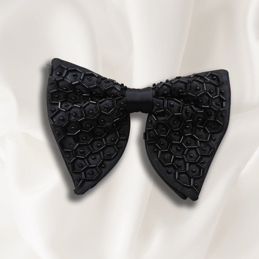 Embellished Black Bowtie for Men