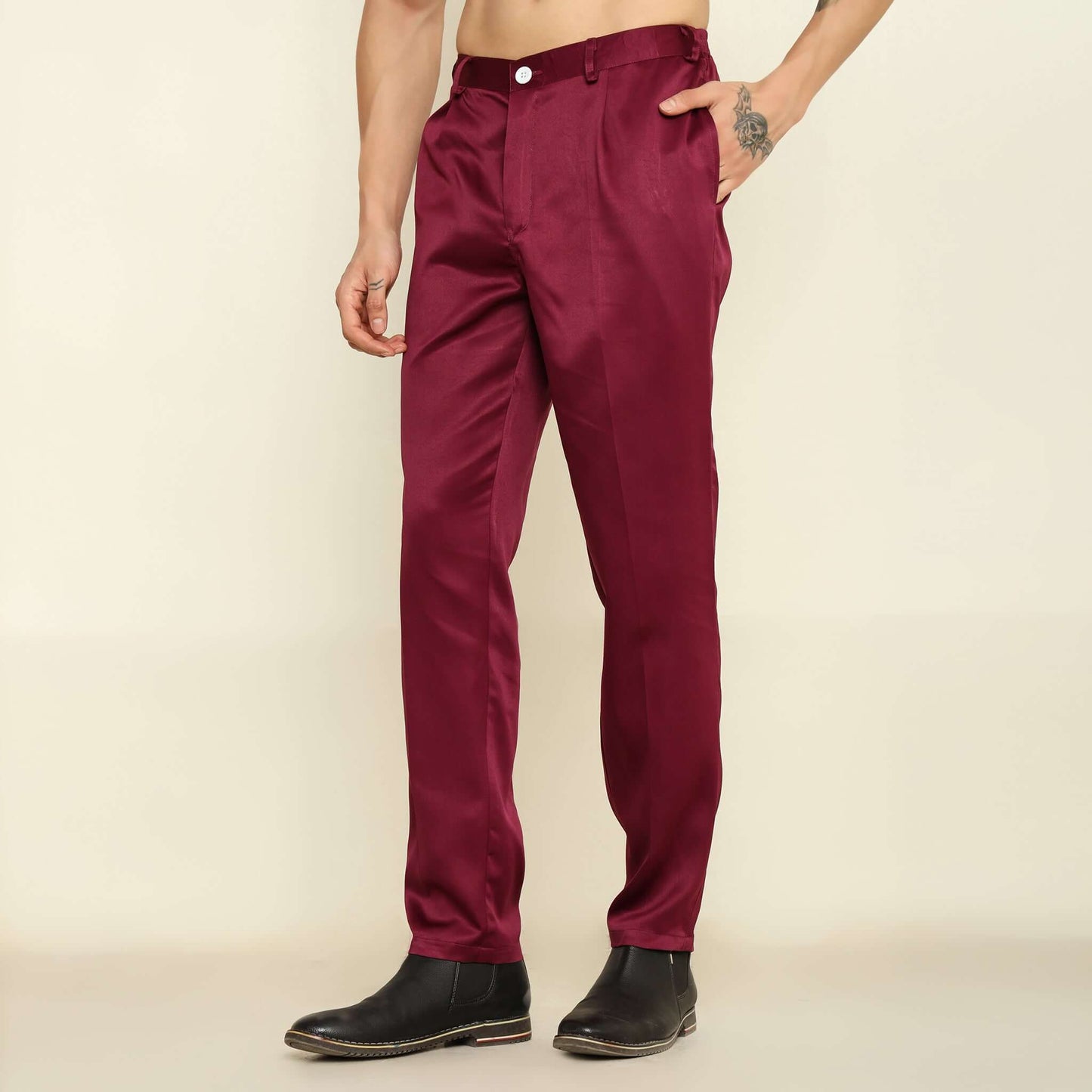 Wine Sequence Chikan Embroidered Kurta Koti Set for Men