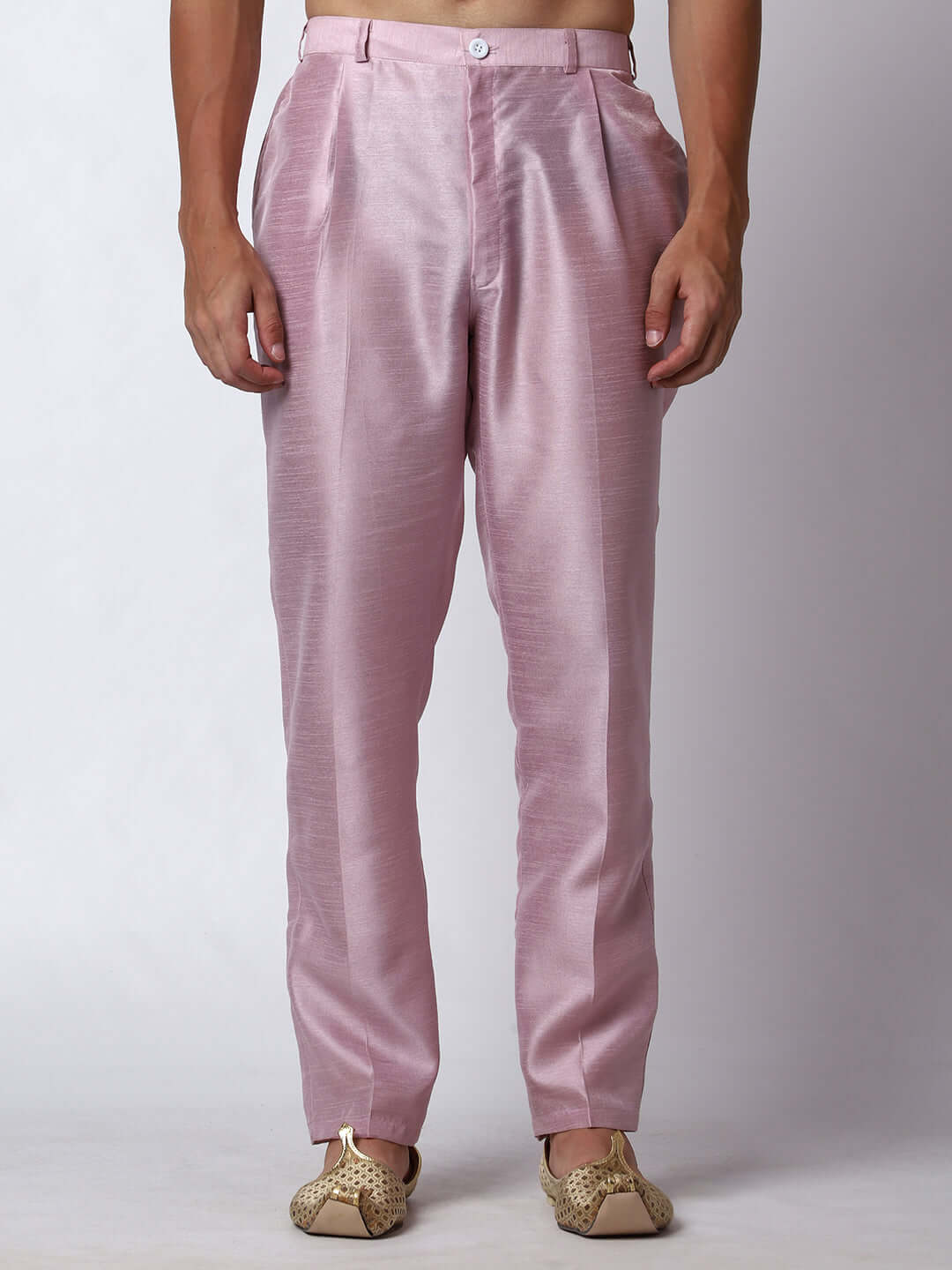 Mauve kurta with mauve nehru jacket for men which is made up of dupion silk and has net embroidery with sequins on it. Shop this mauve designer wedding kurta jacket set for male from Crease India website.