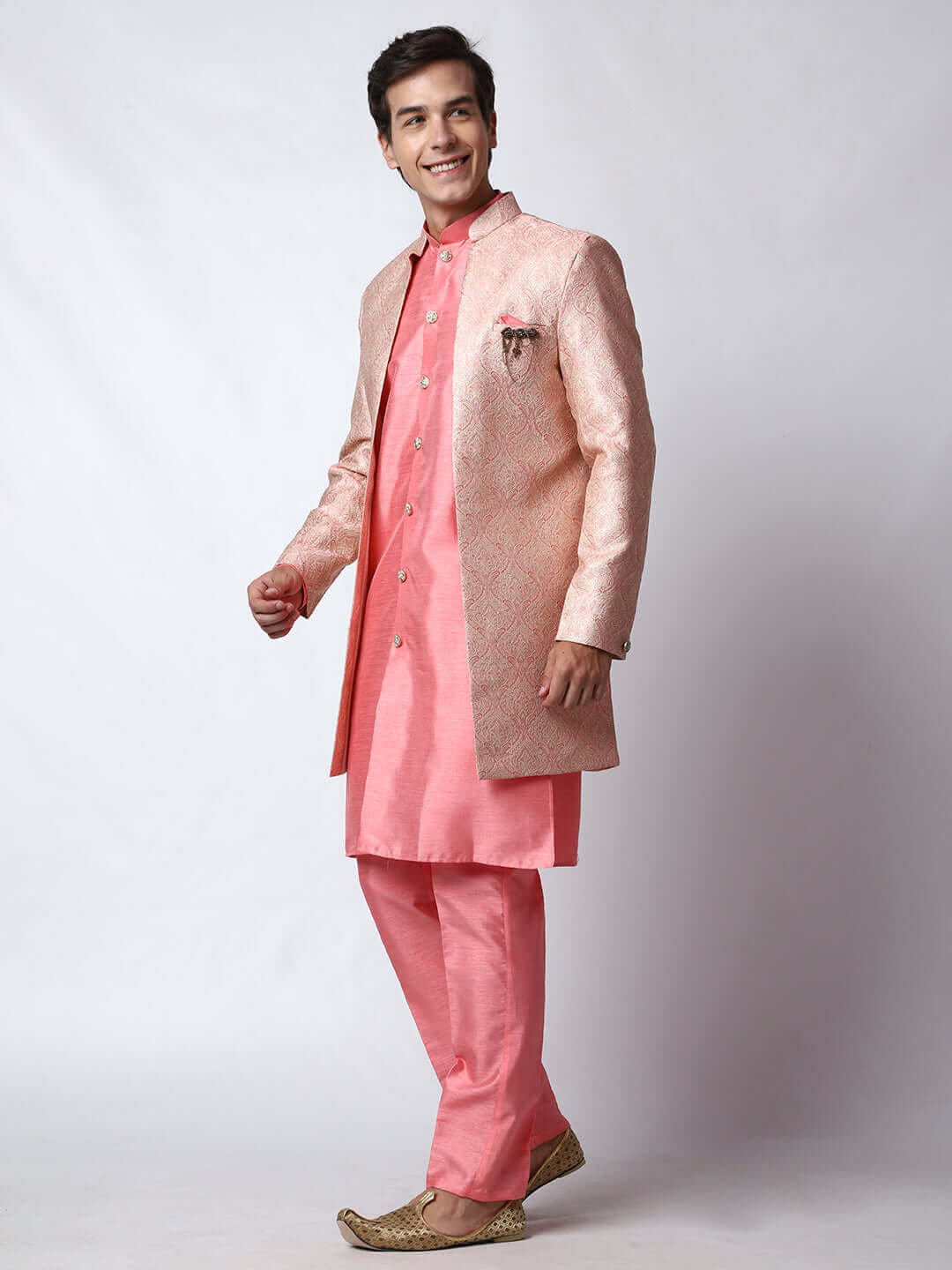 Fuchsia Pink Indo Western Dress for Men 36