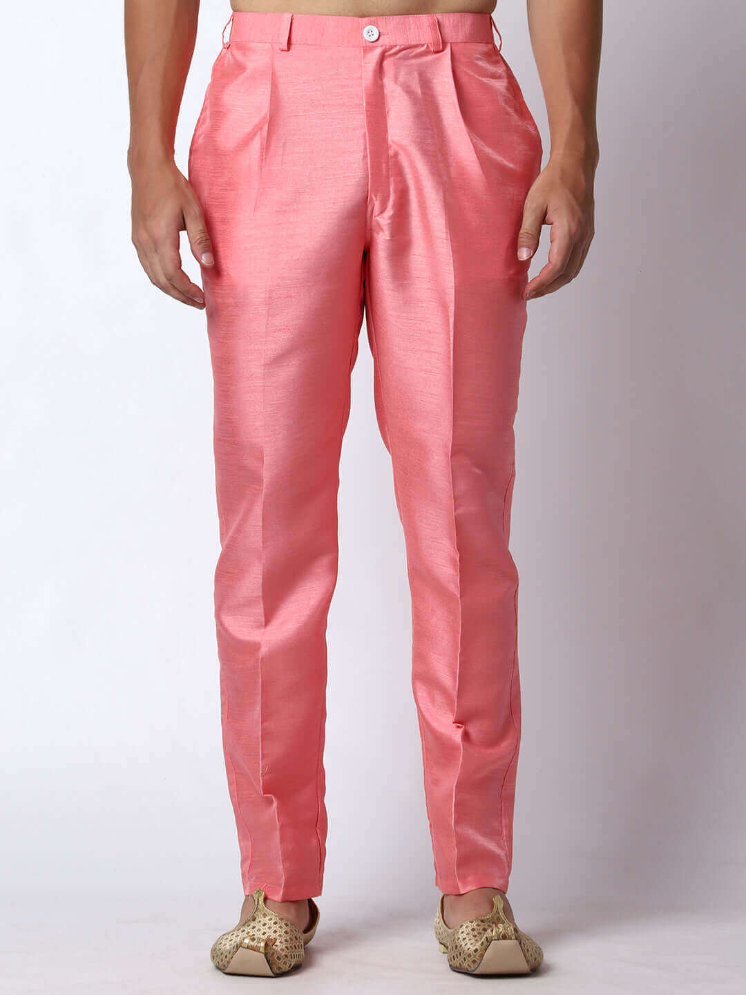 Fuchsia Pink Indo Western Dress for men which is made up of jacquard silk perfect for Indian weddings. Shop this mens indo western dress from Crease India website.