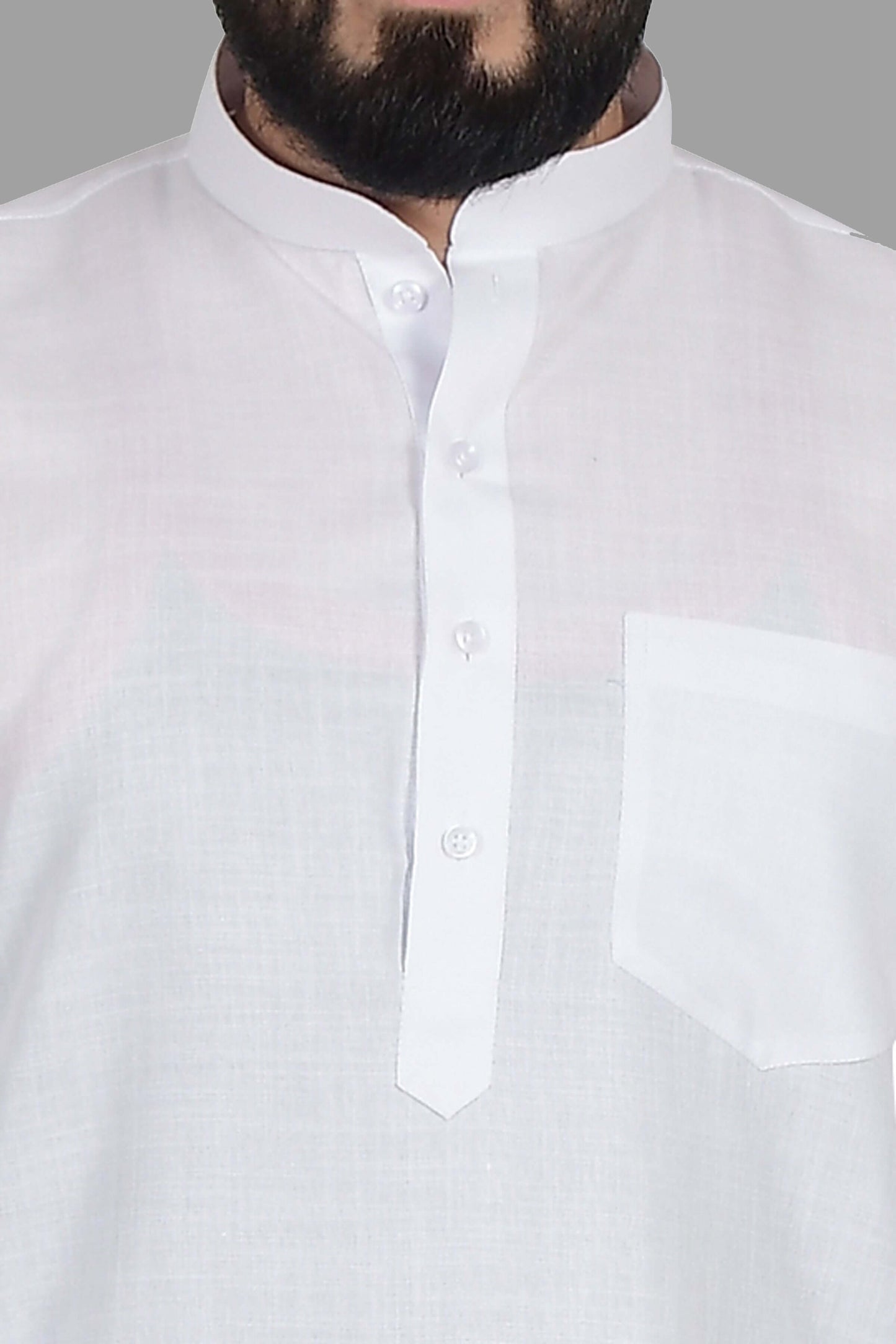 Solid White Plain kurta for Men which is made up of premium cotton is perfect for daily wear and wedding functions. Shop this solid white plain wedding cotton kurta for male from Crease India website.