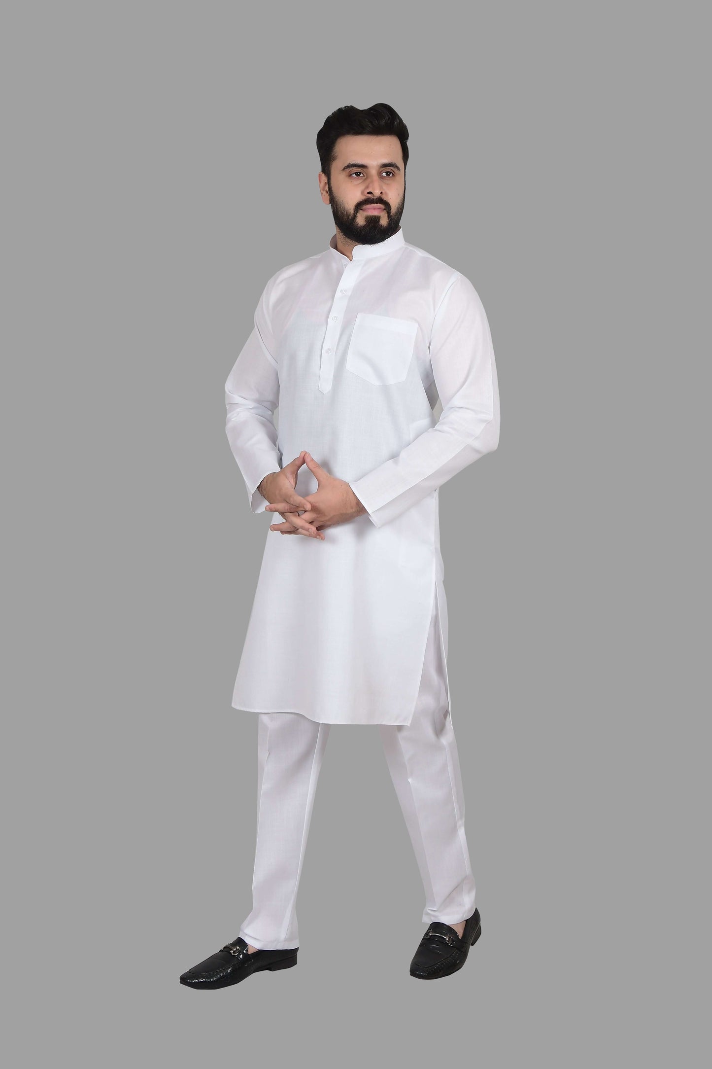 Solid White Plain kurta for Men which is made up of premium cotton is perfect for daily wear and wedding functions. Shop this solid white plain wedding cotton kurta for male from Crease India website.