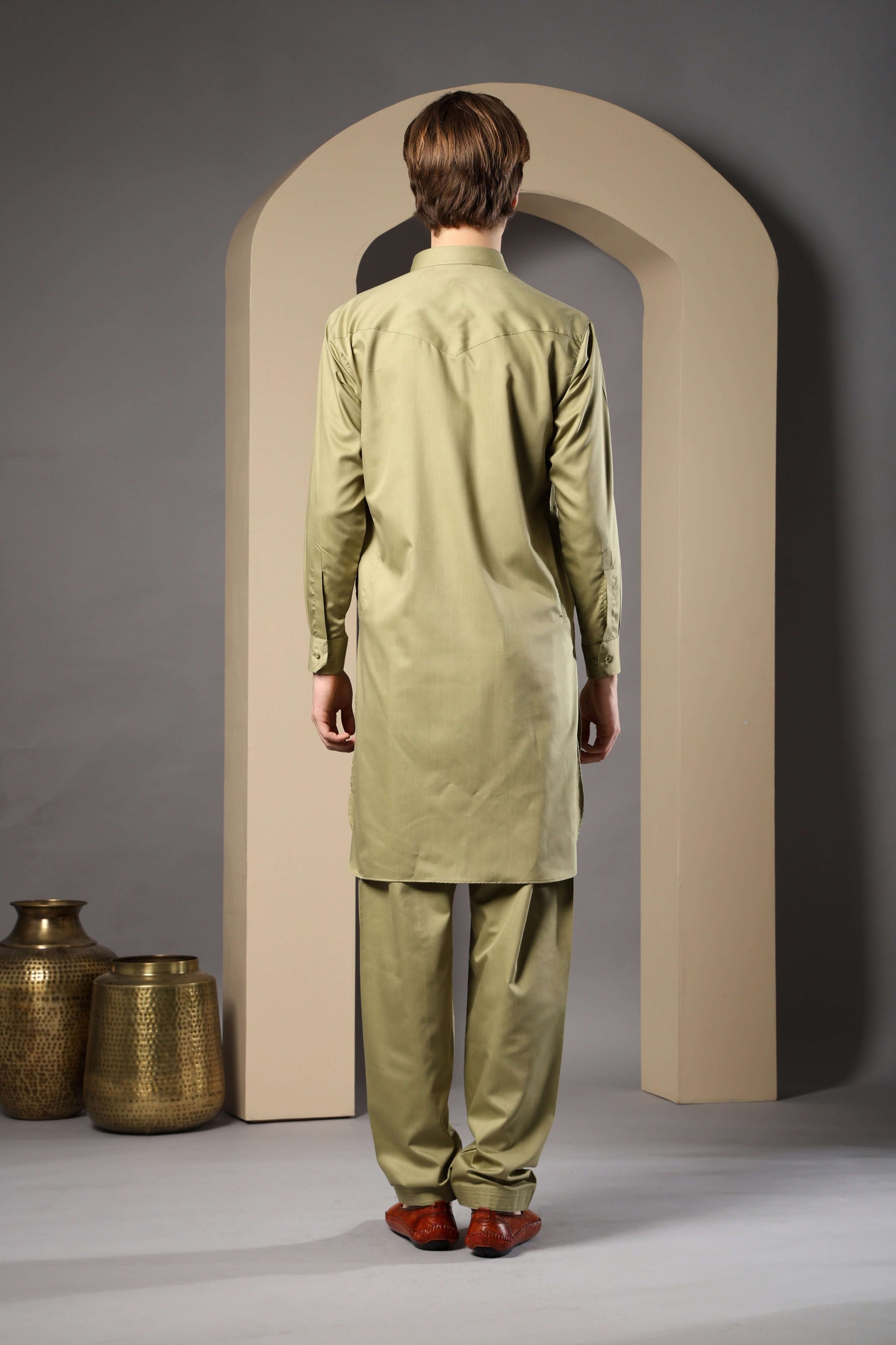 Pista Green Pathani Kurta for Men by Crease India – perfect men's pathani kurta for eid, friday prayers, dinner parties & even dailywear. Shop men's pista green pathani kurta online.