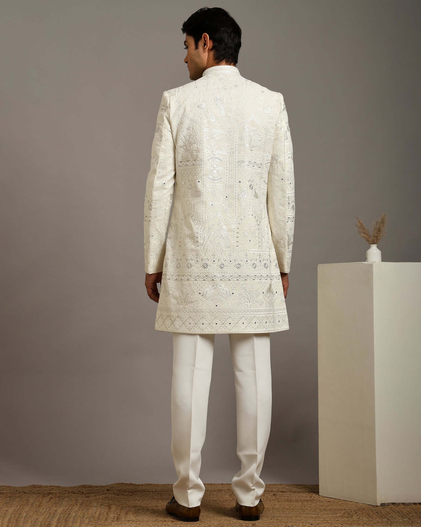 Kosha Vana Ivory Indo Western Dress for Men