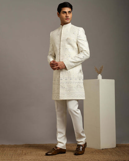 Kosha Vana Ivory Indo Western Dress for Men