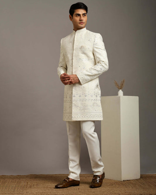 Kosha Vana Ivory Indo Western Dress for Men