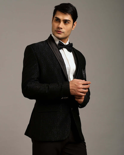 Wide Pintex White Tuxedo Shirt for Men with French Cuffs