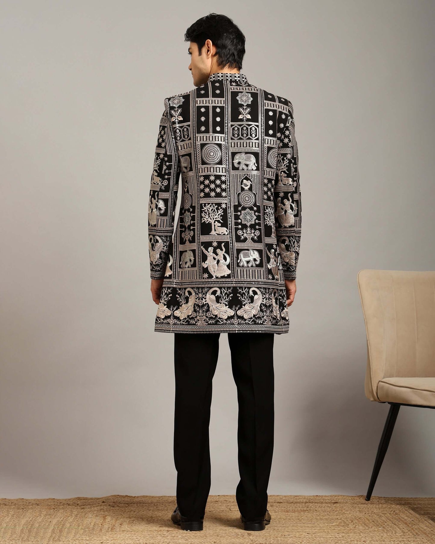 Kosha Heritage Black Indo Western Dress for Men