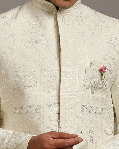 Kosha Vana Ivory Indo Western Dress for Men