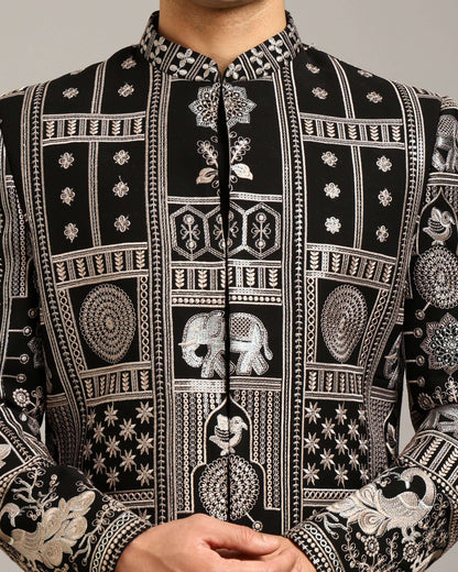 Kosha Heritage Black Indo Western Dress for Men