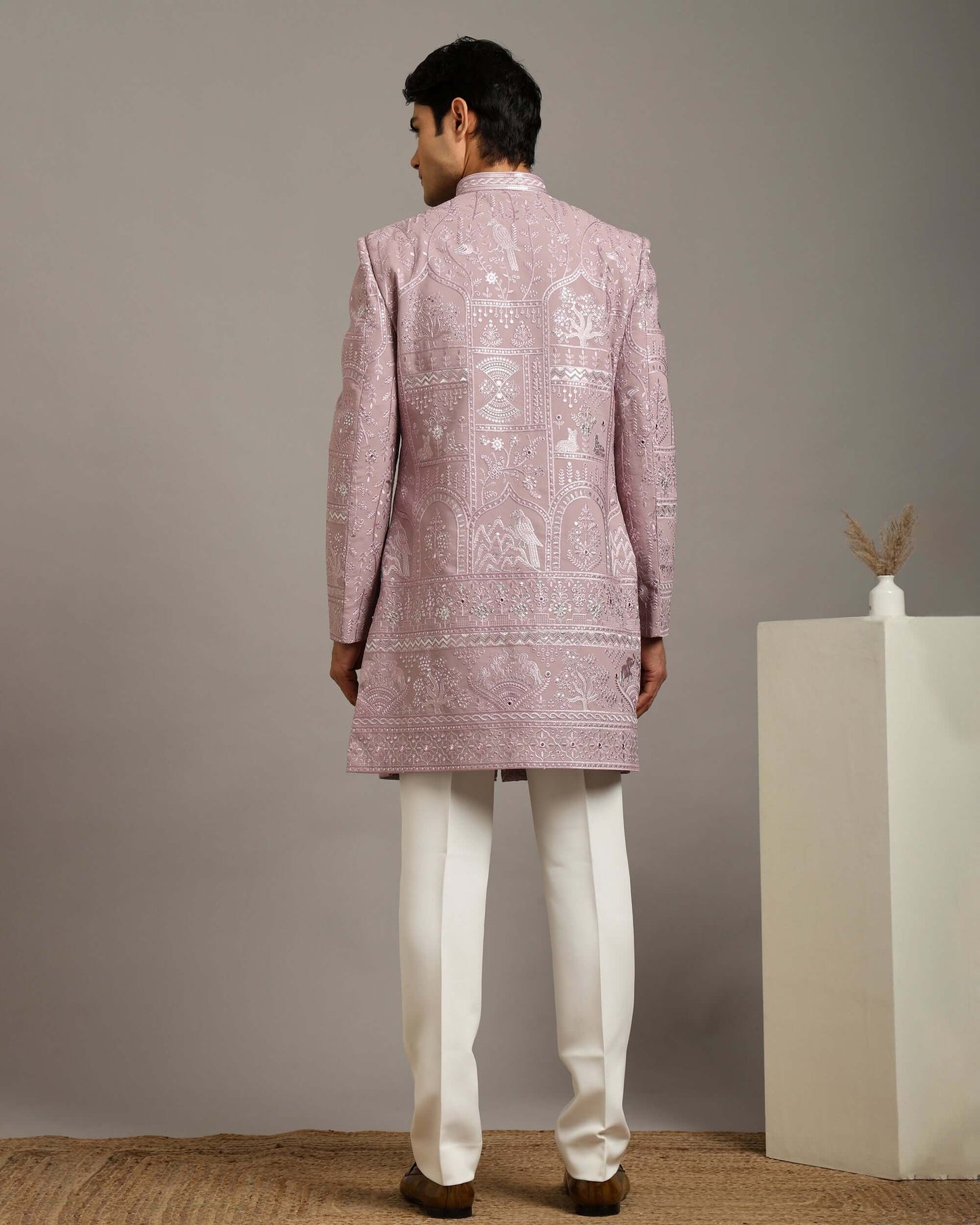 Kosha Vana Blush Pink Indo Western Dress for Men