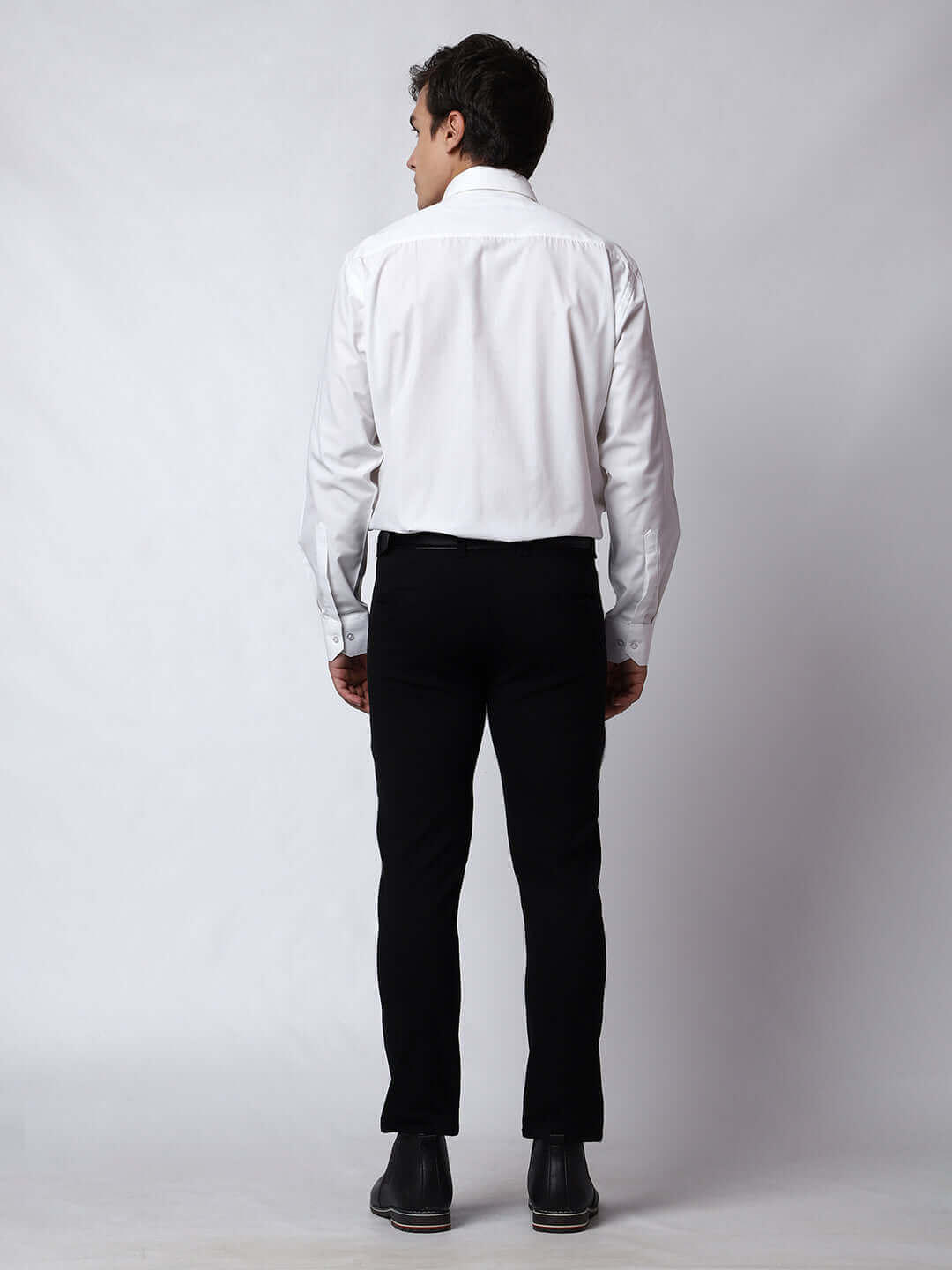 Plain White Cotton Shirt for Men, made of high quality cotton. Perfect formal wear white shirt for daily office wear, business meetings and formal occasions by Crease India.